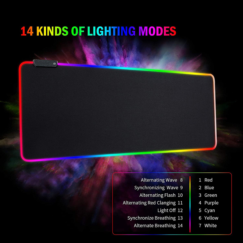 RGB Gaming Mouse Mat Pad - Lar - Mouse Pad Extended Rgb ulasan dan harga