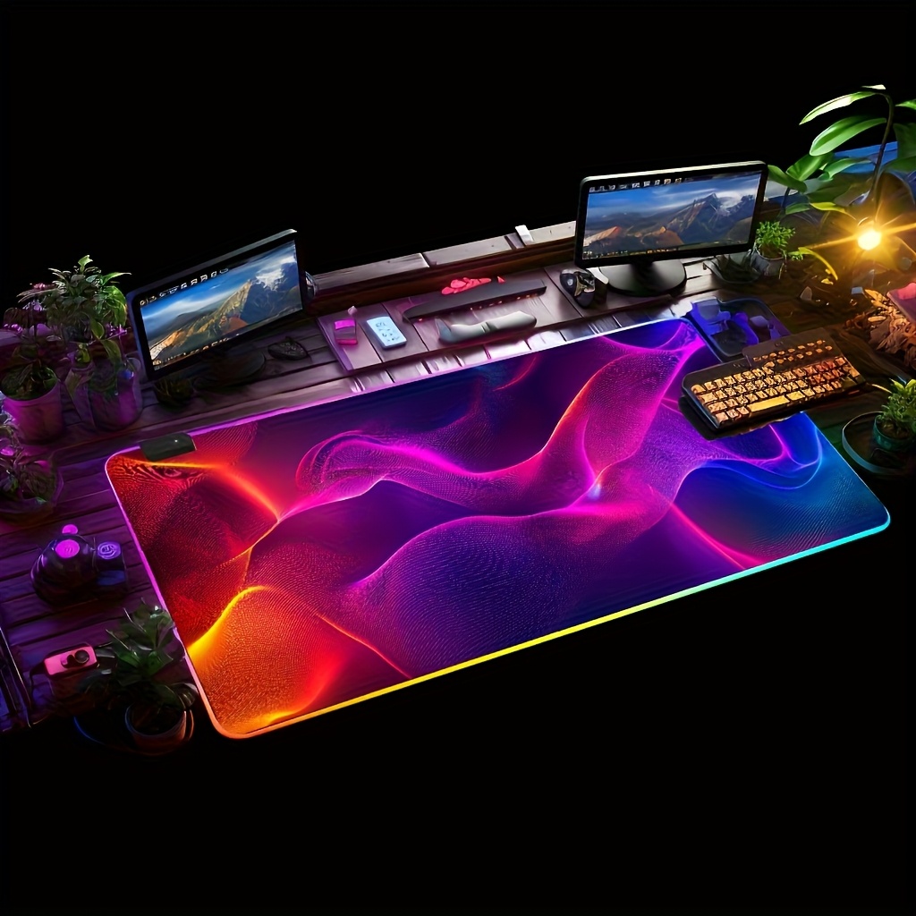 RGB LED Colorful Wave Large Ga - Mouse Pad Extended Rgb ulasan dan harga