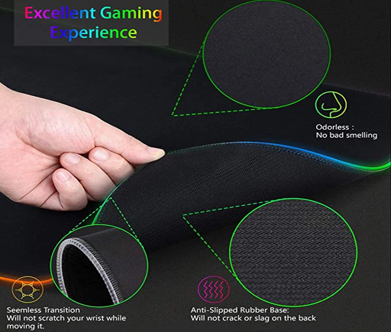 RGB XXL HD Printing Gaming Mat - Mouse Pad Extended Rgb ulasan dan harga