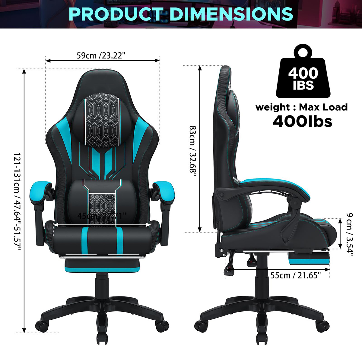 Ergonomic PU leather gaming ch - Rgb Gaming Chair ulasan dan harga