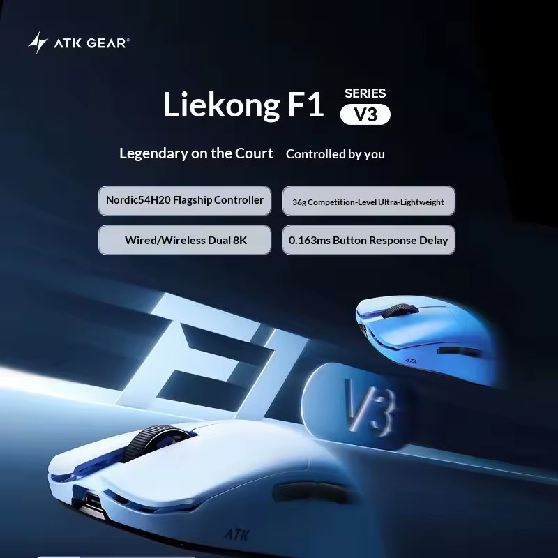ATK F1 V2/V3 Tri Mode Wireless - Mouse Gaming Esports ulasan dan harga