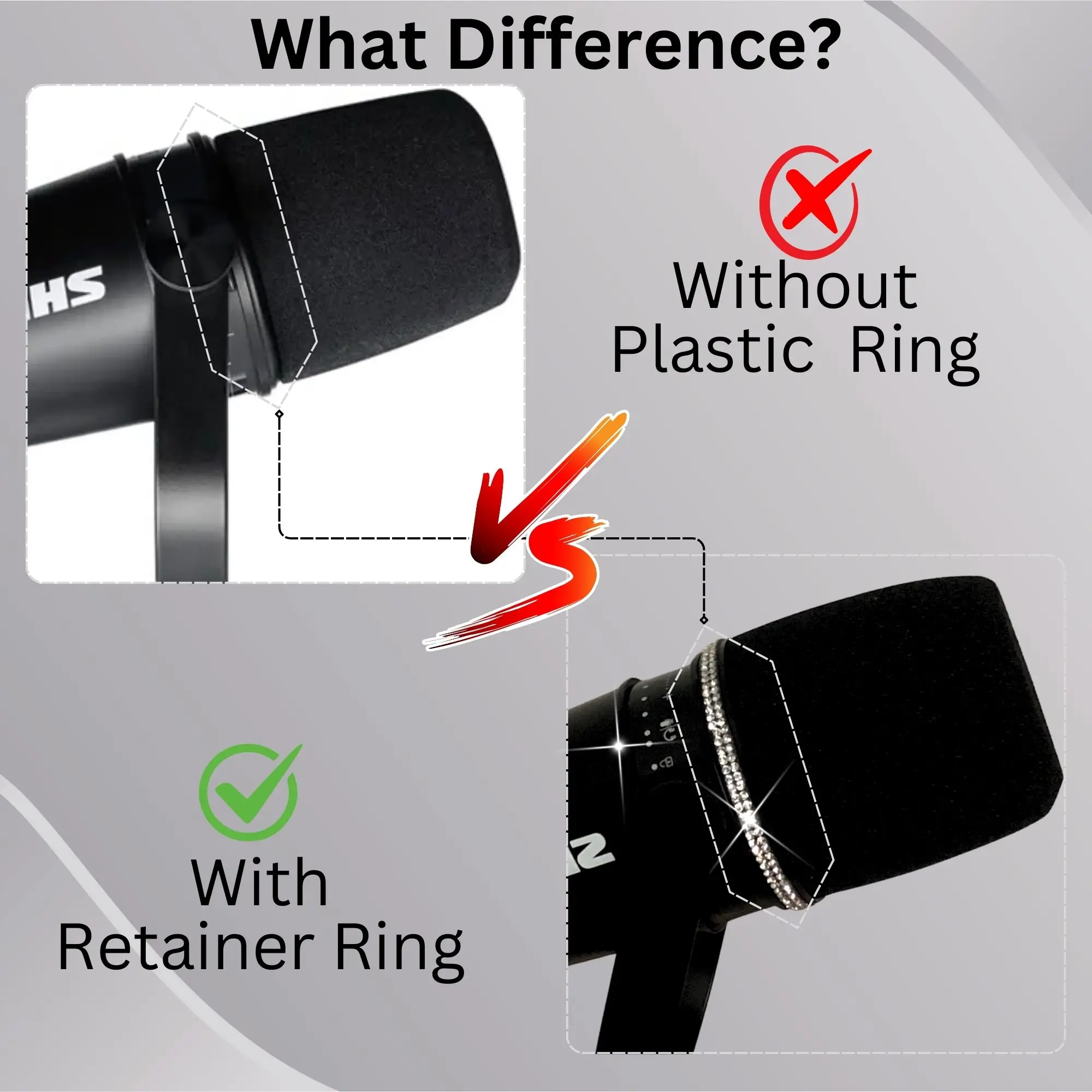 Sparkly MV7 Foam Pop Filter fo - Microphone Arm Boom ulasan dan harga