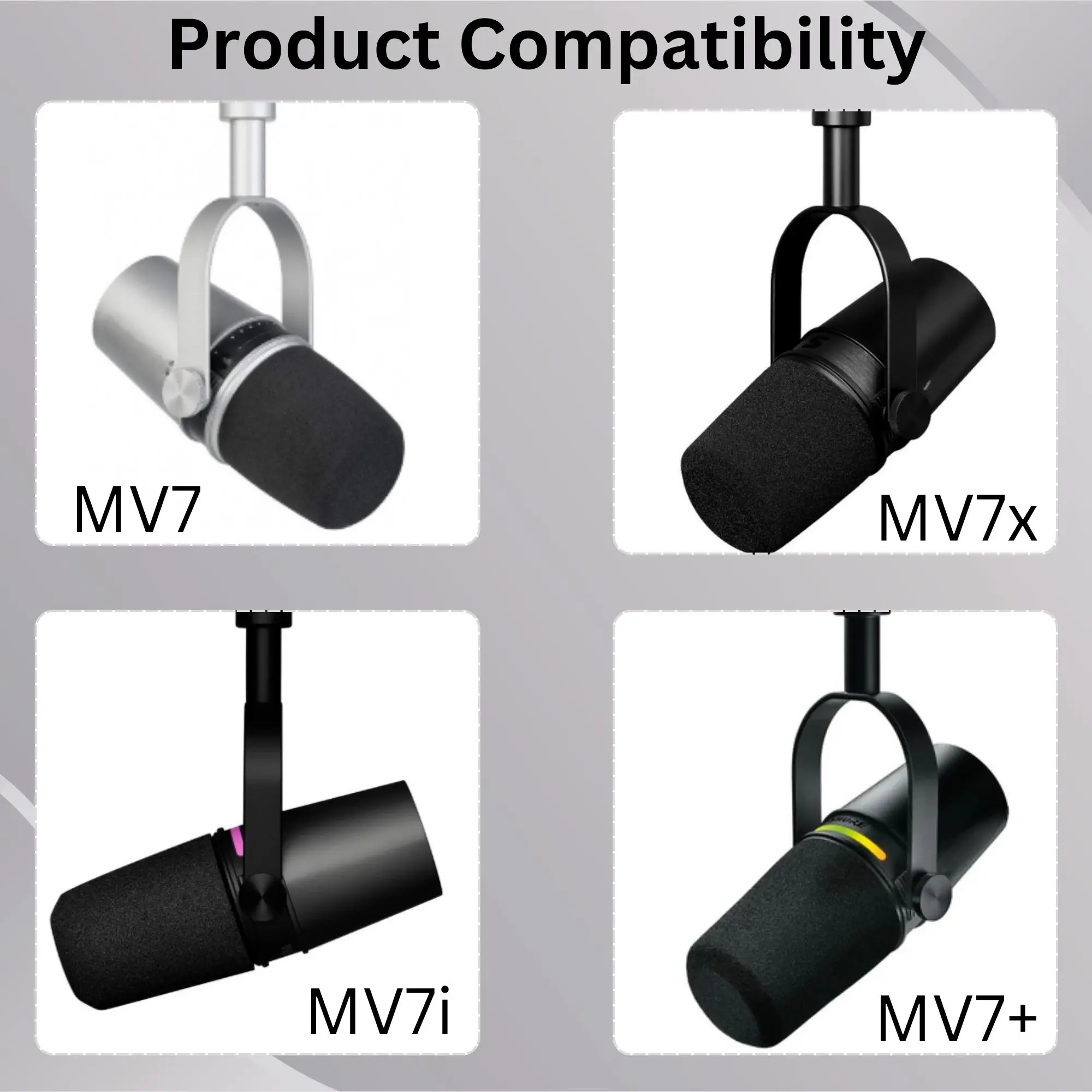 Sparkly MV7 Foam Pop Filter fo - Microphone Arm Boom ulasan dan harga